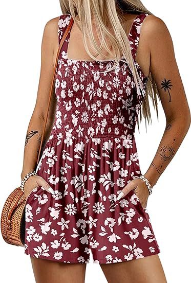Freja™ | Smock-jumpsuit med fräscht blommönster