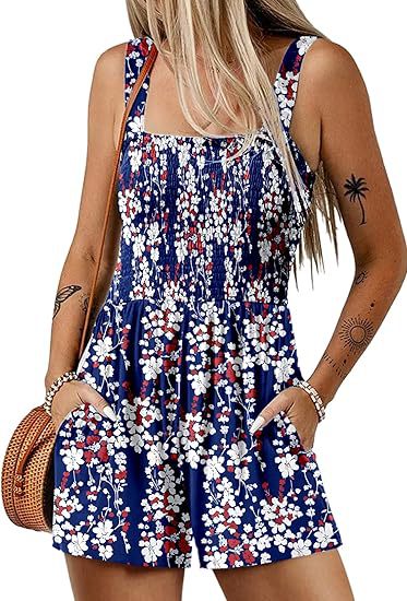 Freja™ | Smock-jumpsuit med fräscht blommönster