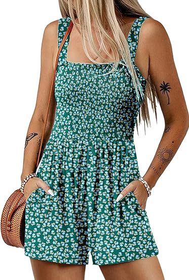 Freja™ | Smock-jumpsuit med fräscht blommönster