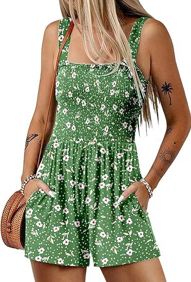 Freja™ | Smock-jumpsuit med fräscht blommönster